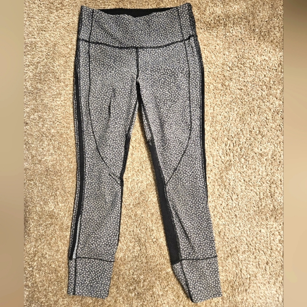 lululemon athletica Black and White Speckled Leggings